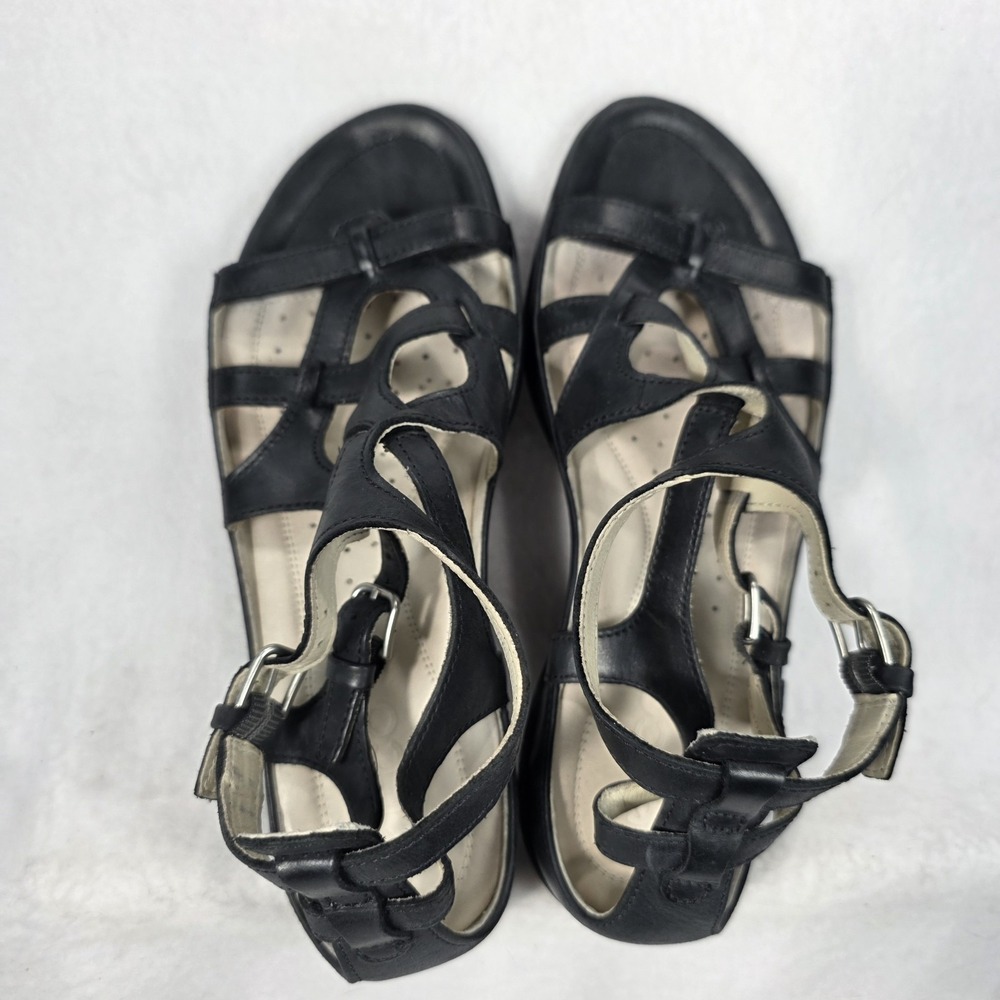 Ecco Flash Women's Leather Walking Strappy Gladiator Sandals Black Sz 37 EUC - Picture 11 of 11